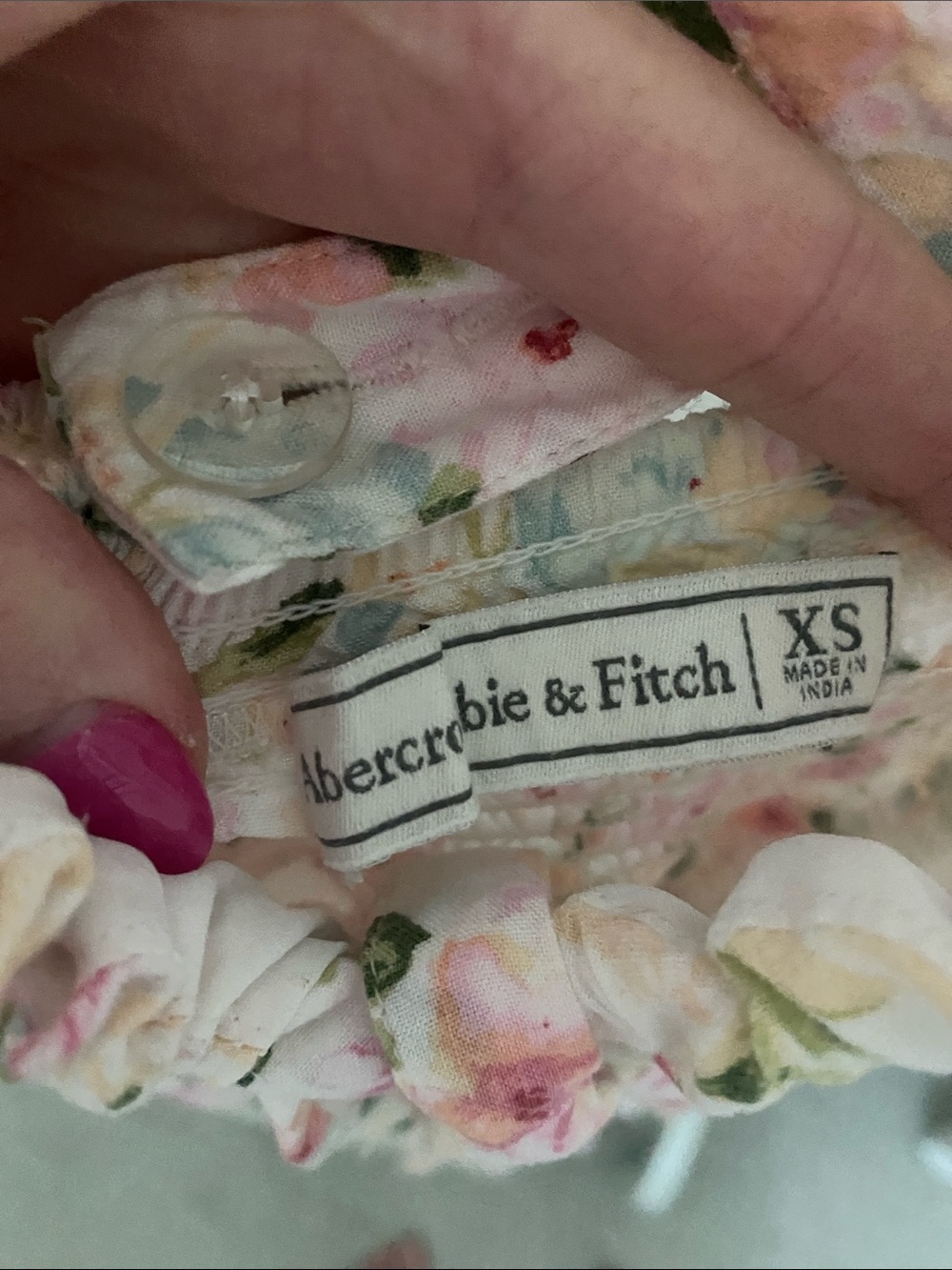 Abercrombie & Fitch Floral Dress in Pink & Cream - Picture 2 of 5
